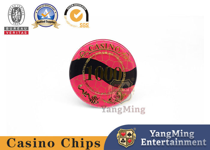 Qualidade Mesh Dragon Phoenix Bronzing Plastic Poker Chips Anti Counterfeiting fábrica