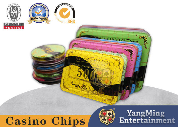 Mesh Dragon Phoenix Bronzing Plastic Poker Chips Anti Counterfeiting