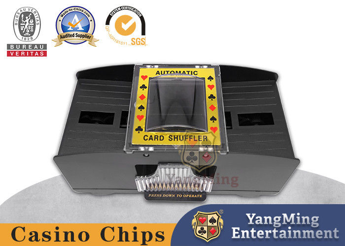 Quality Black Plastic Poker Shuffler With 4 AA Batteries For Single Use Dezhou Club VIP Room Card Shuffler factory
