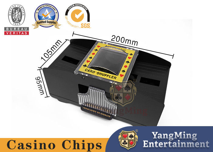 Quality Black Plastic Poker Shuffler With 4 AA Batteries For Single Use Dezhou Club VIP Room Card Shuffler factory