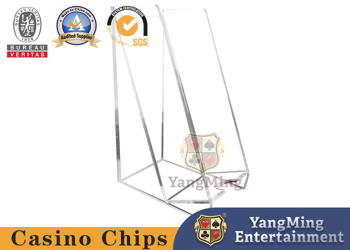 Qualità Solitario completamente trasparente del supporto 8Sets di Crystal Thick Acrylic Poker Discard fabbrica