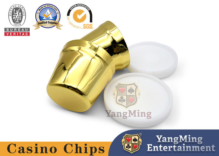 गुणवत्ता टाइटेनियम गोल्ड कॉपर कलर हैंड डाइस कप स्टेनलेस स्टील 90 मिमी ऊँचाई: कारखाना