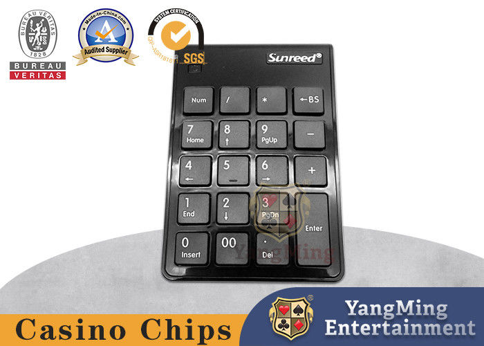Quality All Black Poker Table Wireless Keyboard Manual Input Casino Game Accessories factory
