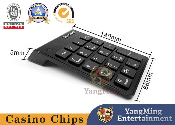 Quality All Black Poker Table Wireless Keyboard Manual Input Casino Game Accessories factory