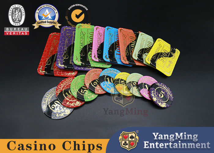 Qualidade casino Collectible de bronzagem acrílico Chips For Cash Club de 45mm fábrica