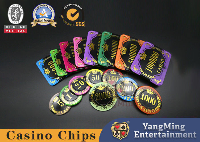 Qualität 50mm Crystal Collectable Gambling Casino Poker Chips Fabrik