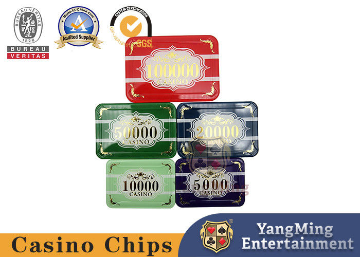 Calidad 760 fichas de póker cargadas ULTRAVIOLETA de acrílico de las PC 55m m Crystal Bronzing Niza fábrica