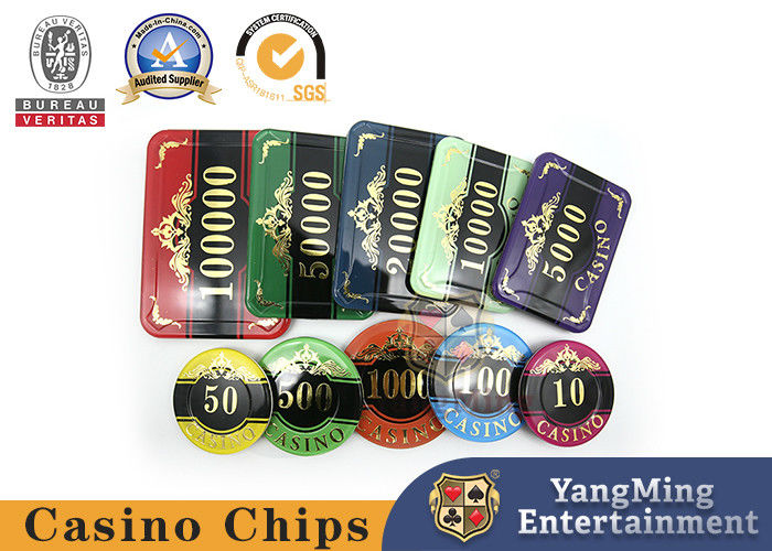 Calidad 760PCS casino de falsificación anti de lujo plástico de sellado caliente Chip Set fábrica