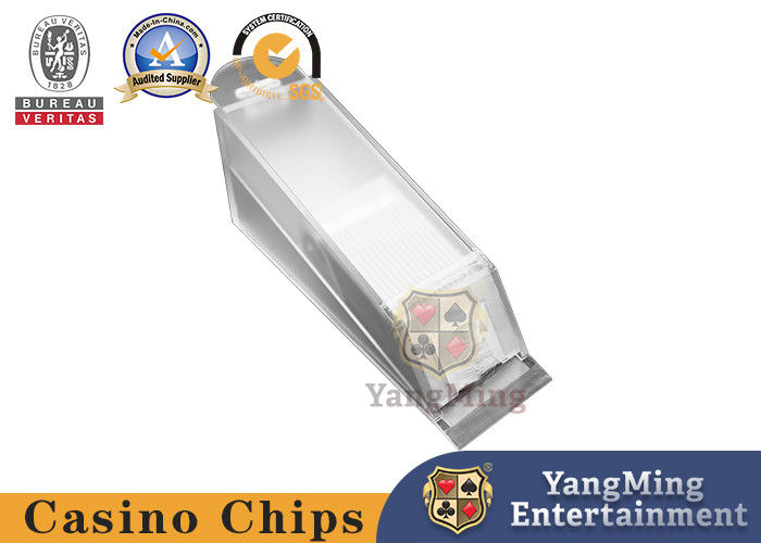 คุณภาพ โรงงาน Custom Acrylic Thick Frosted high-foot Solitaire Card Dealer เท็กซัส โฮลเดม 8 เด็คของสแตนดาร์ดปิดใบอนุญาต โรงงาน