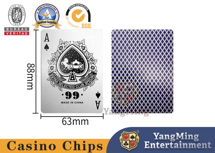 Quality 280gsm Blue Core Paper Playing Cards Casino Poker Table Games Card Color Box Packaging factory