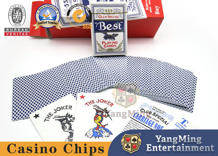 Jakość 100 g/płata Baccarat Poker Gry stołowe Kartki do gry papierowe fabryka