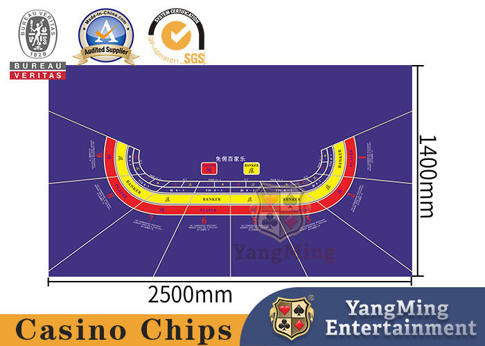 Quality 8 Player Baccarat Water Resistant	Casino Table Layout Non Washing factory