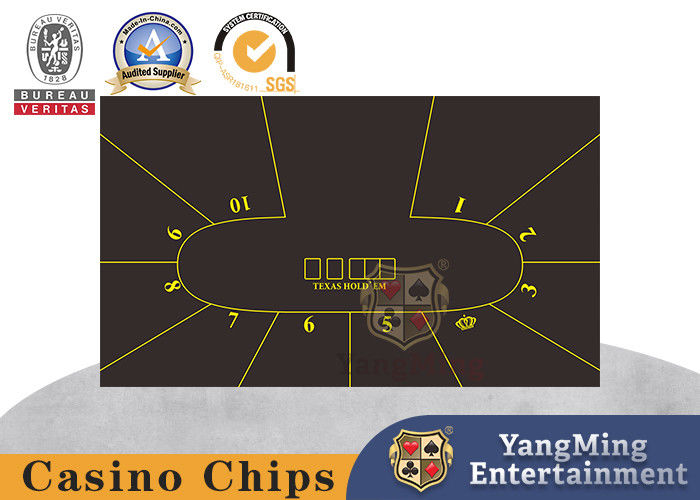 Quality 10 Players Oval Casino Baccarat Table Layout Gambling Accesories factory