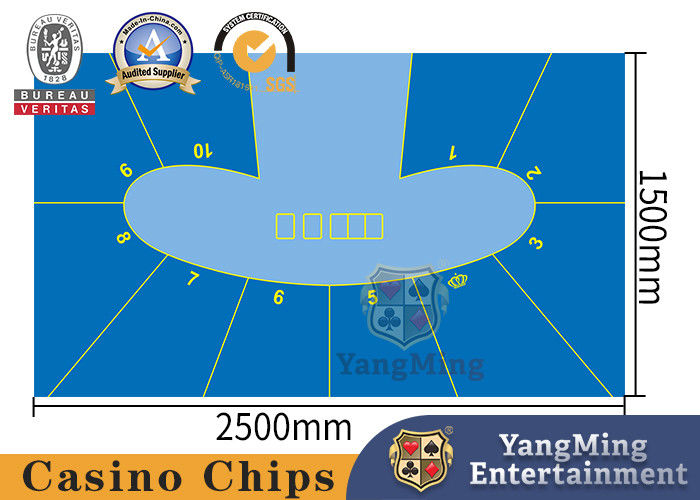Quality Pea Oval Upgrade Design 10-Person Texas Hold'em Custom Waterproof Game Tablecloth factory
