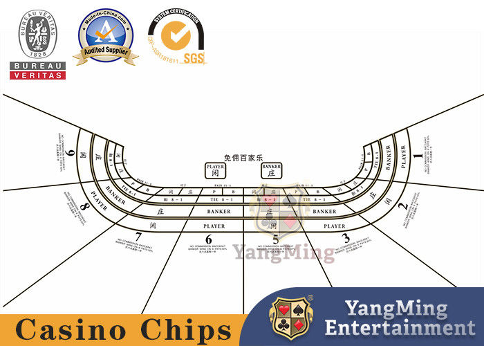 Quality 8 Player Baccarat Water Resistant	Casino Table Layout Non Washing factory