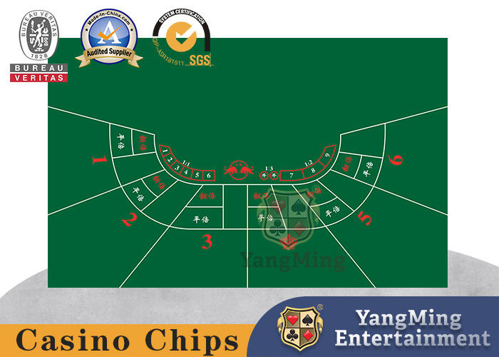 Kualitas Texas Holdem Niuniu 5 Player Dedicated Casino Felt Table Covers pabrik