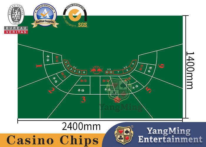 Kualitas Texas Holdem Niuniu 5 Player Dedicated Casino Felt Table Covers pabrik