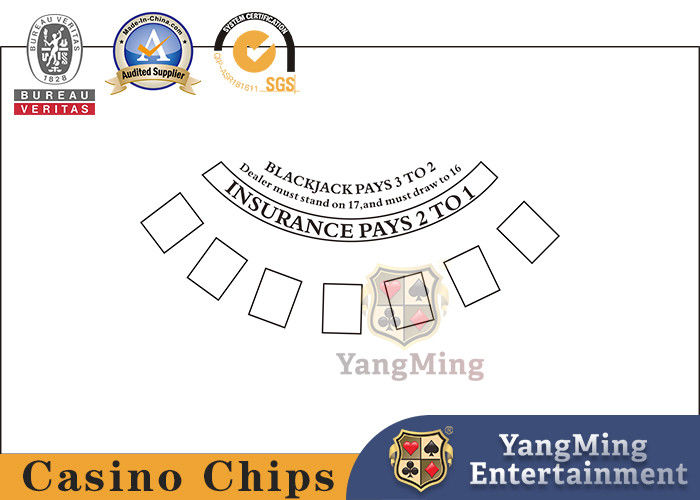 Kalite CMYK Renkli Hırsıza Dayanıklı Blackjack Masa Örtüsü Örtüsü fabrika