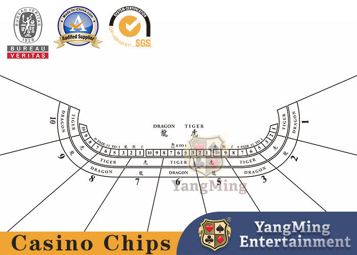 Kalite Baccarat Dragon Tiger Sic Bo Su Geçirmez Casino Masa Keçesi fabrika