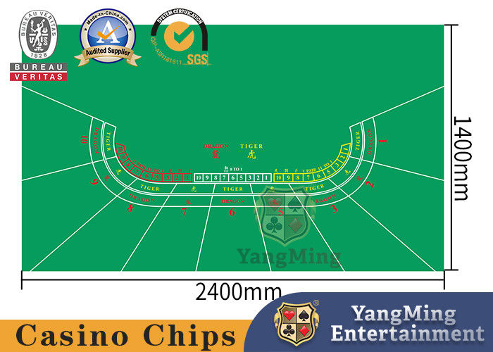 Kalite Baccarat Dragon Tiger Sic Bo Su Geçirmez Casino Masa Keçesi fabrika