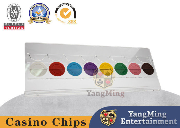 Quality 16 Horizontal Transparent Acrylic Roulette Poker Chip Stand factory