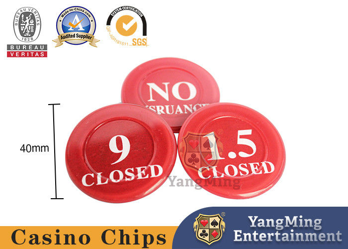 คุณภาพ เส้นผ่านศูนย์กลาง 40 มม. คริสตัลอะคริลิค Niu Niu Texas Holdem การเดิมพันเกม Chip Coins โรงงาน