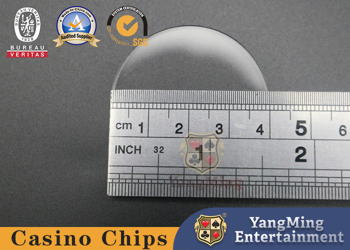 Quality Fully Transparent 40mm Round Poker Chip Divider Spcaer Customizable factory