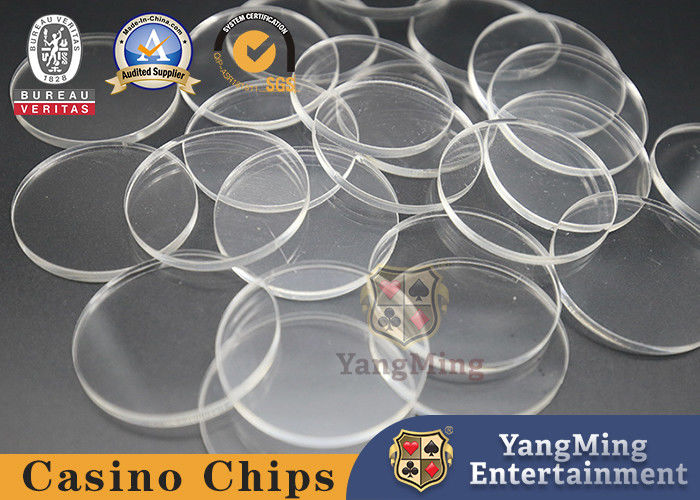 Quality Fully Transparent 40mm Round Poker Chip Divider Spcaer Customizable factory
