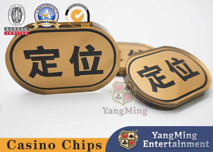Calidad Botón de acrílico de oro de Texas Baccarat Positioning Card Dealer para Niuniu fábrica
