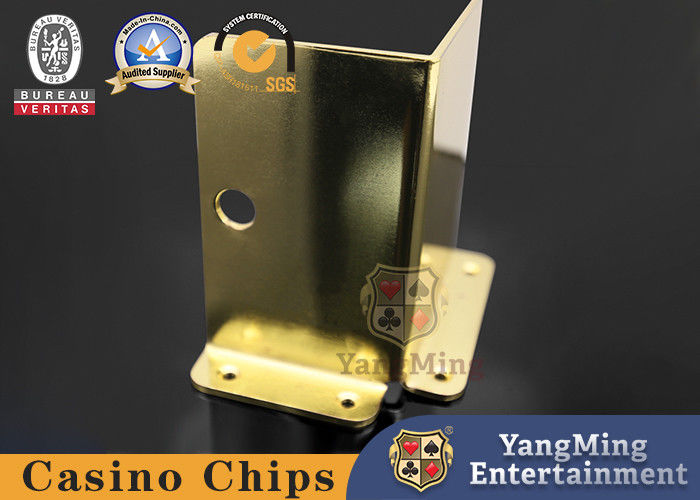 Qualité Porteur de carte de poker en métal électroplaté en or Appareil de jeu de casino Porteur de broche de bureau usine