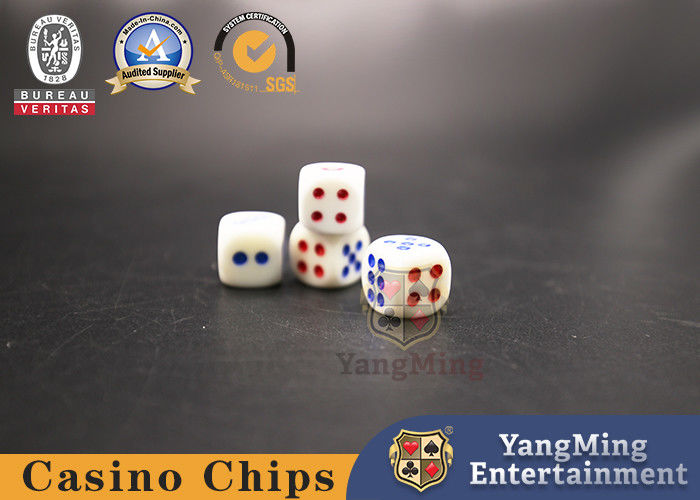 Qualidade O pôquer Chip Games Set Of 10 seis padrões tomados partido de D6 16mm corta branco com sementes da Multi-cor fábrica