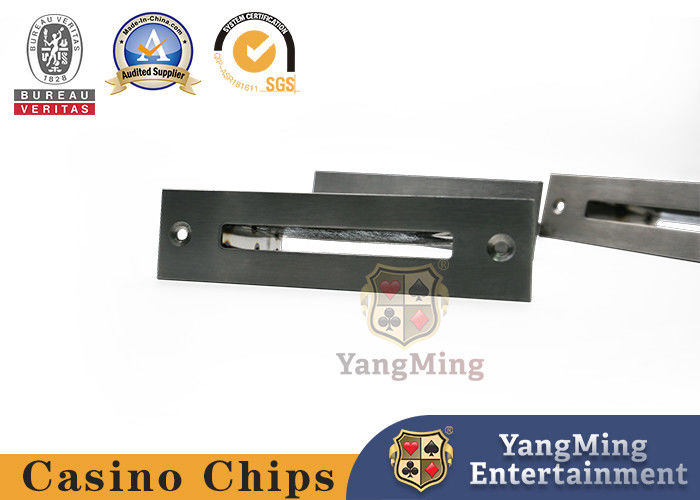 Qualità Scanalatura di moneta d'argento nera della scatola di punta della scatola dei contanti del metallo di Jack Baccarat Table Customized Gold fabbrica