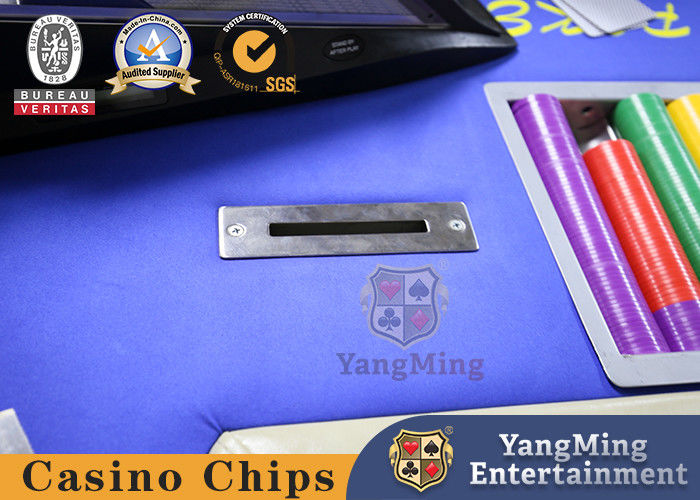 Qualità Scanalatura di moneta d'argento nera della scatola di punta della scatola dei contanti del metallo di Jack Baccarat Table Customized Gold fabbrica