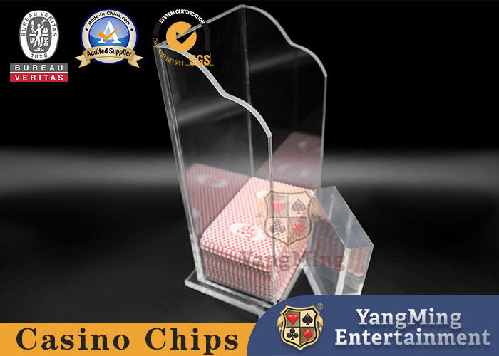 Qualität Akryl-Waste-Kartenschachtel Baccarat Texas Hold'Em Casino 8 Decks Tischplatte Abwurfhalter Fabrik