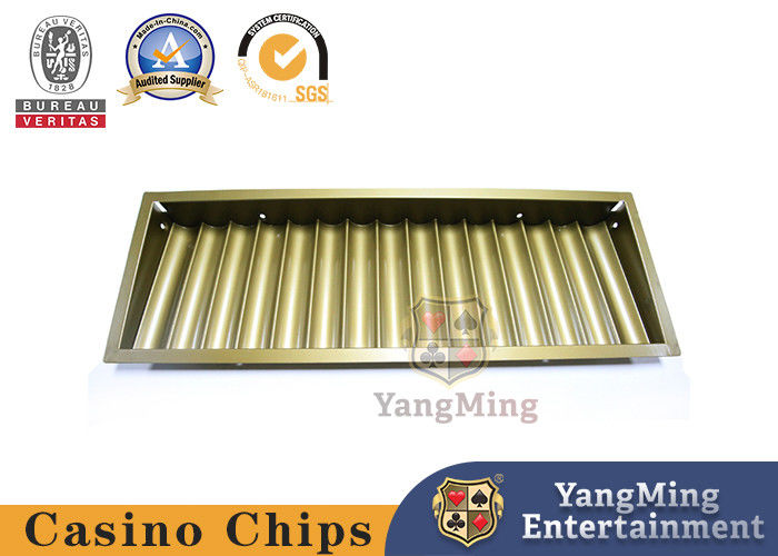 Jakość Metalowa zamykana okrągła tacka na żetony do kasyna Baccarat fabryka