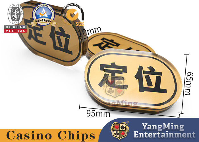 Quality Baccarat Niuniu Sic Bo Customized Golden Acrylic Positioning Card factory