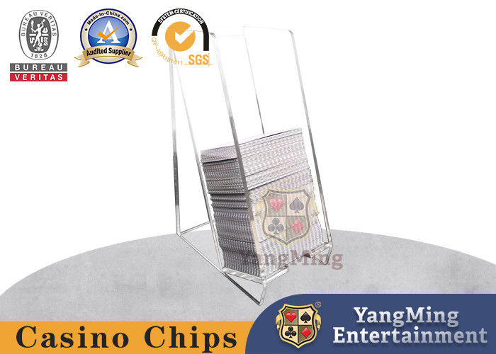 Chất lượng Acrylic 8 cặp bỏ rơi hộp thẻ Texas Hold'Em Baccarat Poker thiết kế bàn chơi đứng nhà máy