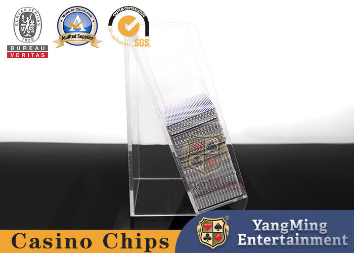 Chất lượng Acrylic 8 cặp bỏ rơi hộp thẻ Texas Hold'Em Baccarat Poker thiết kế bàn chơi đứng nhà máy