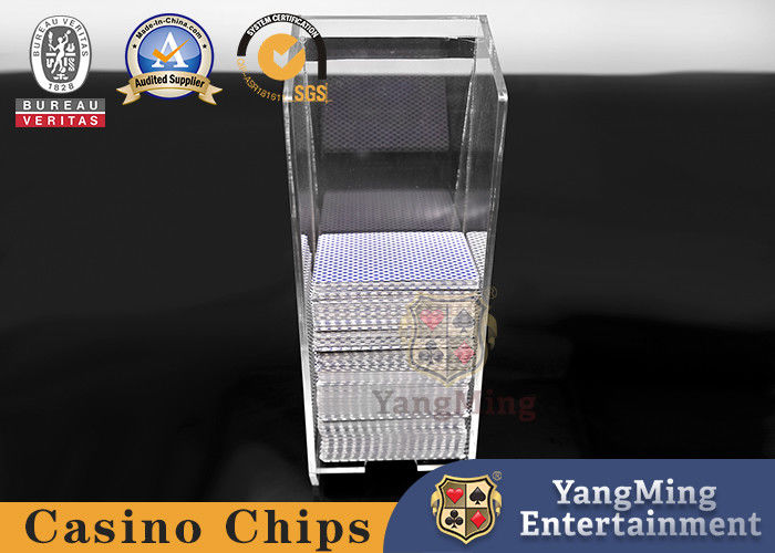 Qualität Acryl 8 Pair Verlassene Kartenschachtel Texas Hold'Em Baccarat Poker Design Spieltischstand Fabrik