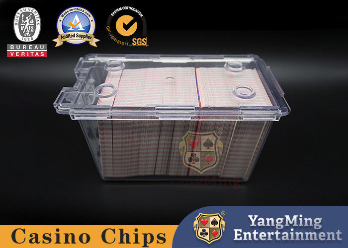 Qualité Casino Acrylique Transparent 8 Deck Carton de jeu de poker Boîte à cartes de jeu Porteur de jeu de cartes usine