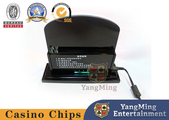 Quality Engraved Fonts Niu Niu Dragon Tiger Poker Chip Display Case LED factory