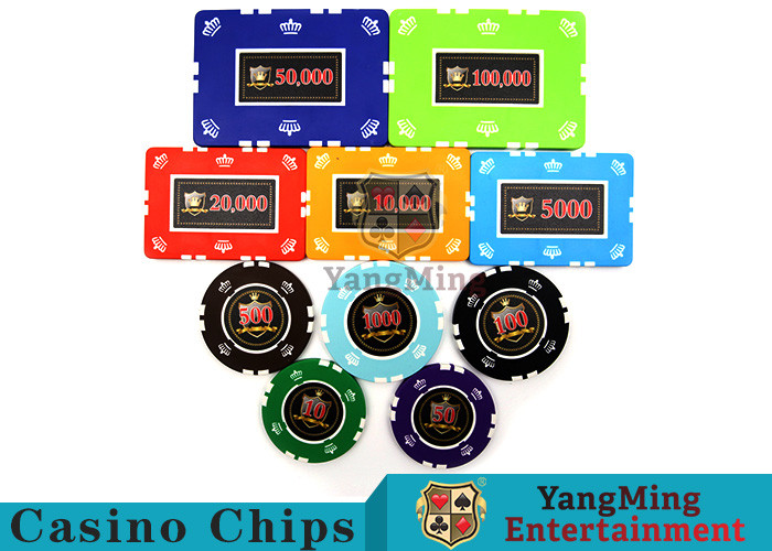 Circular / Square Shape Professional Poker Chip Set With 25 Pcs In A