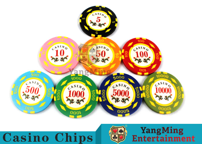 Texas Hold’em / Metal Poker Chips For Casino Gaming With Numbers Casino