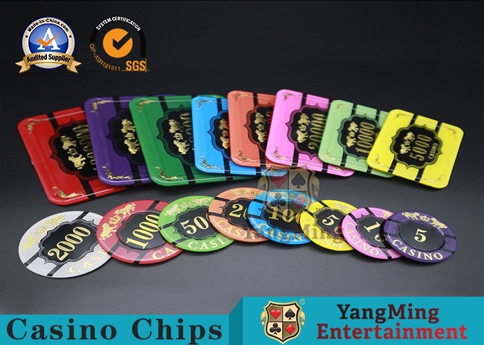 Square Crystal Acrylic Poker Chips With Custom Logo / Super Touch