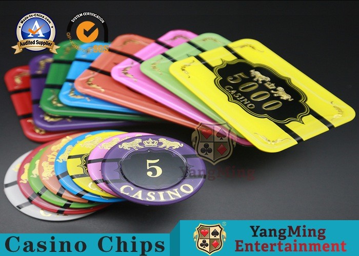 Square Crystal Acrylic Poker Chips With Custom Logo / Super Touch