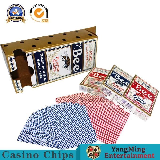 0 28 0 33mm Thickness Casino Playing Cards OEM Bee Poker Cards