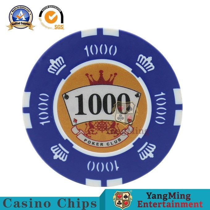 14g Iron Core Gambling Poker Chip Set With Sticker Numbers Circular