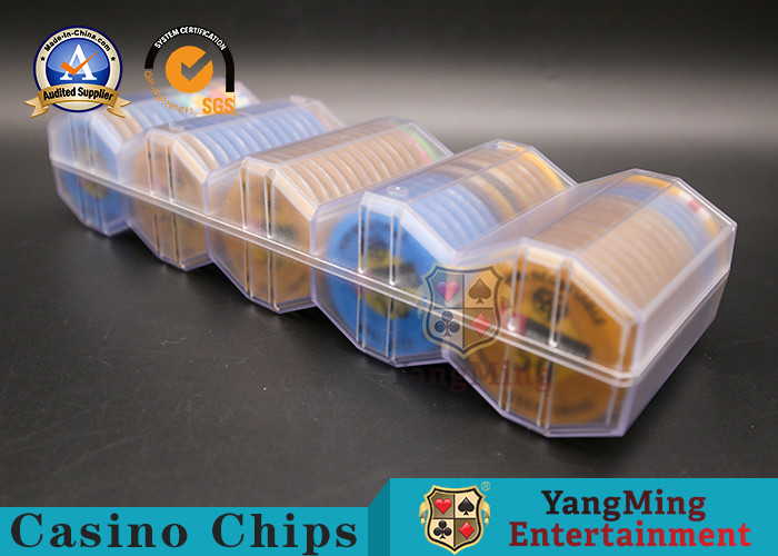 Luxury Poker Chip Rack 100pcs 5 Rows Round Style Plastic Chips Holder