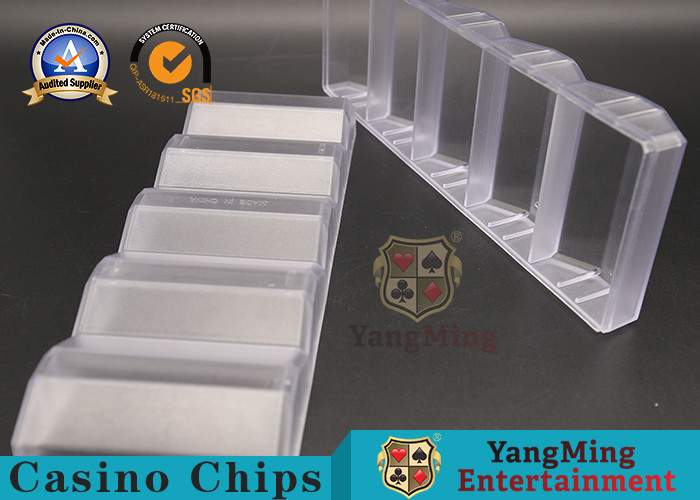 Luxury Poker Chip Rack 100pcs 5 Rows Round Style Plastic Chips Holder