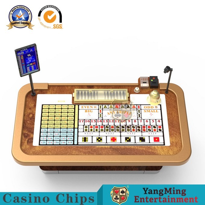 Automatic Intelligent Electric Lighting Control Casino Craps Table & Sic Bo Table With LCD Screen